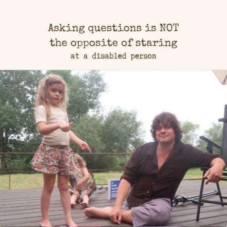 Asking questions is not the opposite of staring at a disabled person