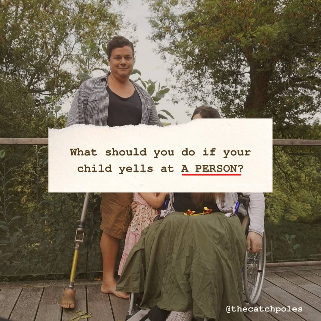 Text reads: What should you do if your child yells at A PERSON?