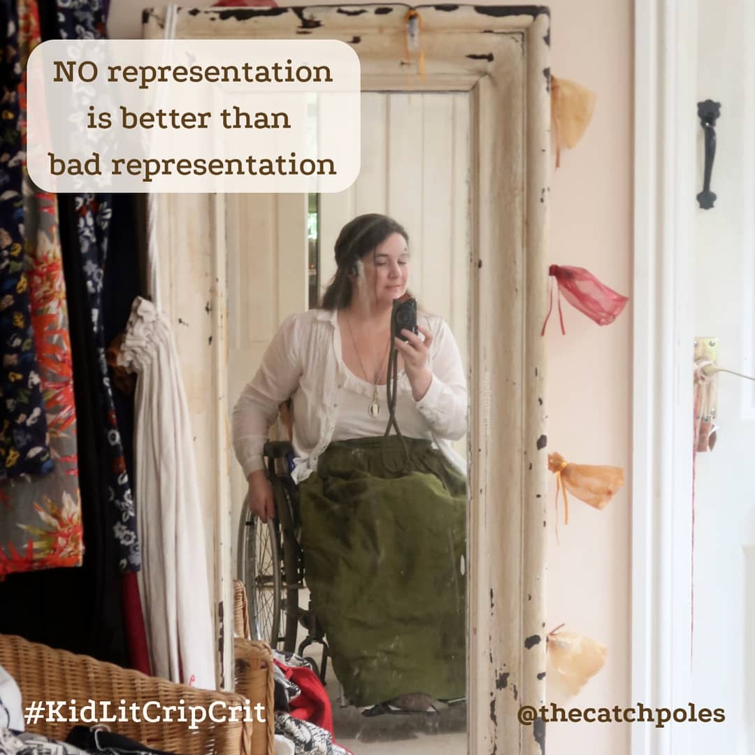 NO representation is better than bad representation - Lucy Catchpole. Photo: Lucy Catchpole, a mirror selfie. She's a white woman sitting in her wheelchair.
