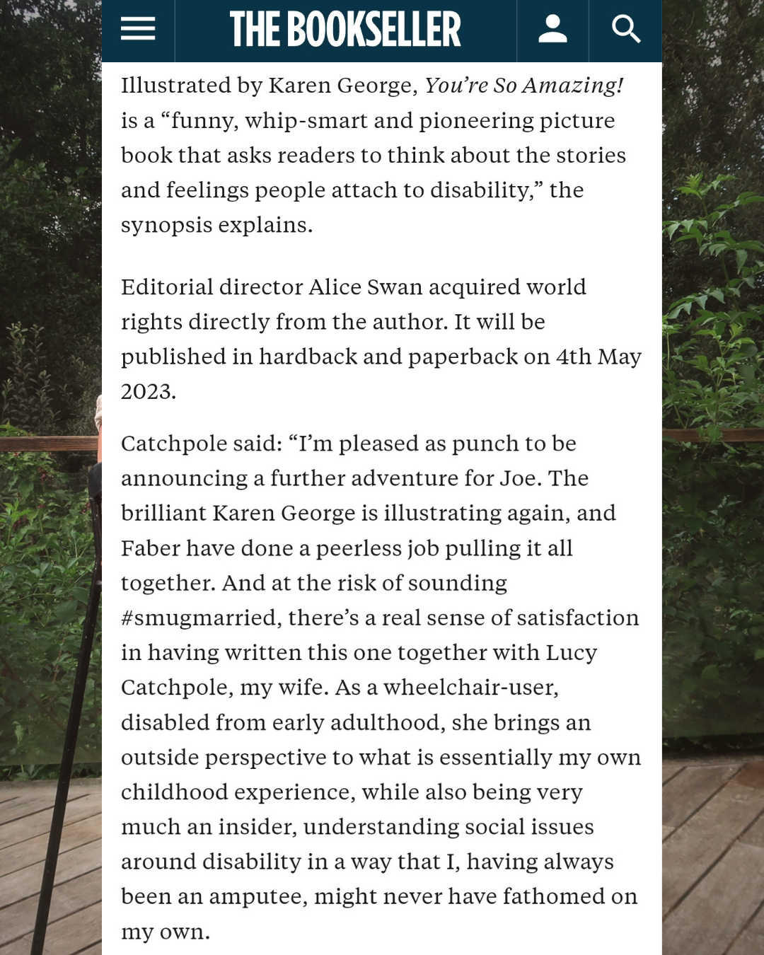 The Bookseller article - page 2