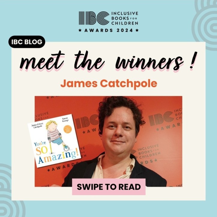 IBC graphic - a photo of James Catchpole, a white man with brown hair. A jpg of You're So Amazing is superimposed.