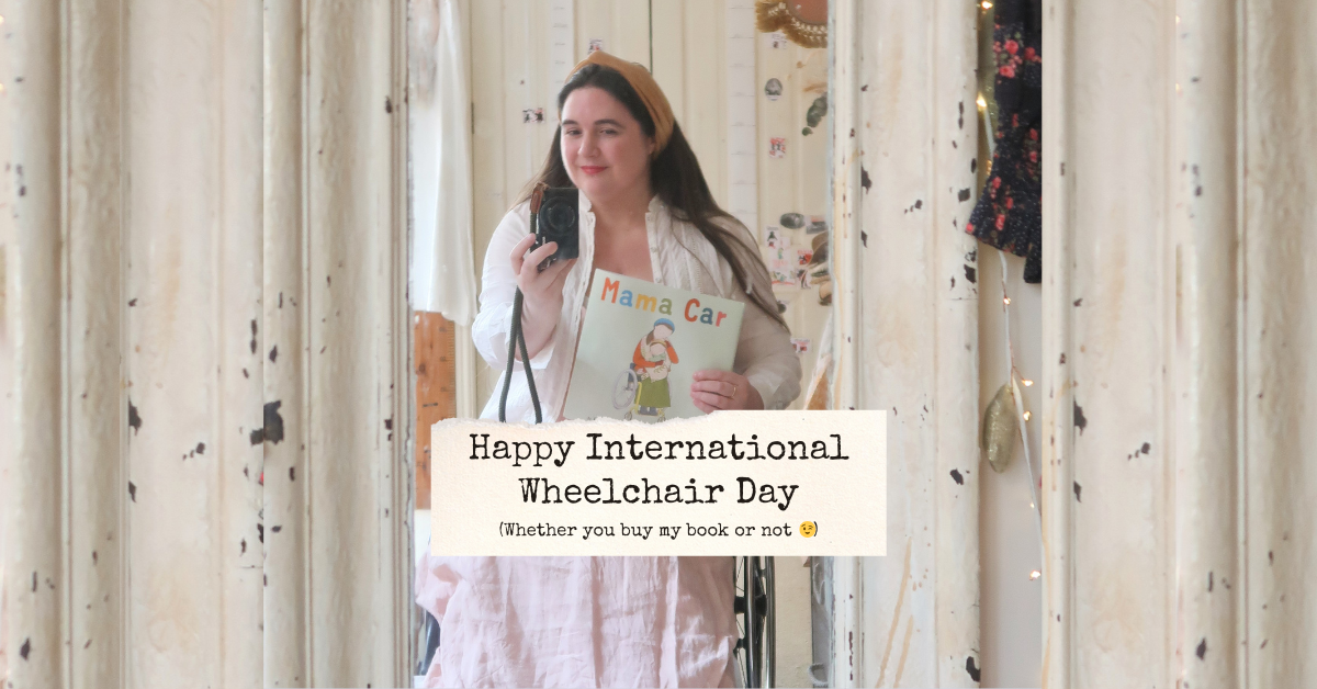 ‘Happy International Wheelchair Day everyone. (Whether you buy my book or not ;-) )