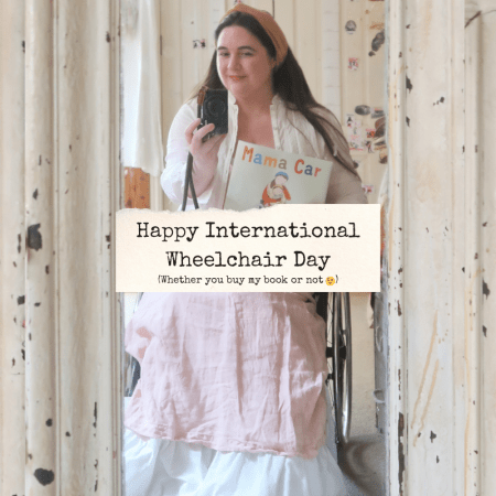 ‘Happy International Wheelchair Day everyone. (Whether you buy my book or not ;-) )